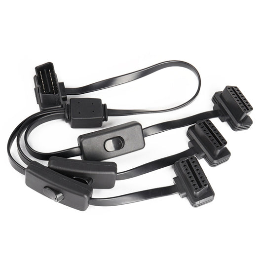 16PIN Car Ultra-thin OBD Diagnostic Extended Cable OBD2 Cable with Switch by buy2fix
