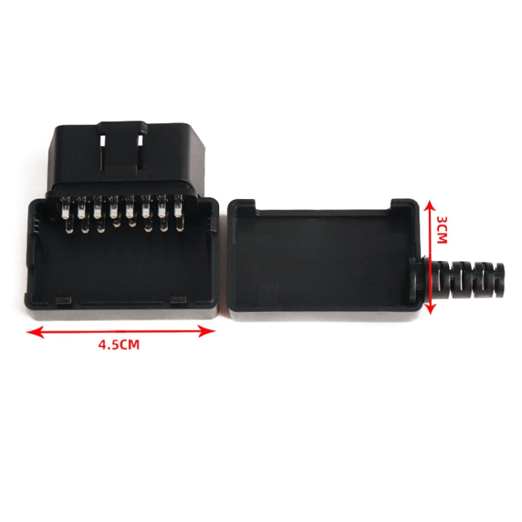 16PIN Car OBD 2 Male Connector OBD Plug + Case + SR by buy2fix