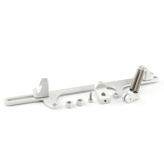 Car Modification Accessories Aluminum Alloy 4500 Series Cable Base Throttle Bracket Throttle Valve Cable(Silver) by buy2fix