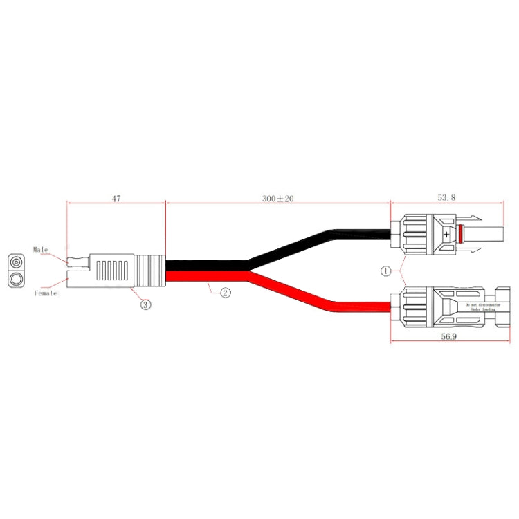 MC4 to SAE Solar Power Cord Photovoltaic Connector by buy2fix