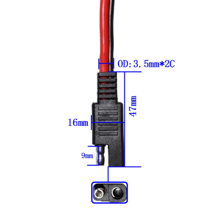 SAE One to Two Connection Cable Car Power Cord by buy2fix