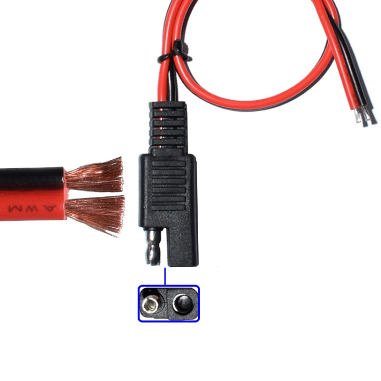 SAE to Crocodile Clip Power Cord Motorcycle Battery Charging Cable, Length: 0.5m by buy2fix