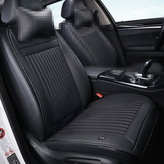 Car 12V Cushion Summer USB Breathable Ice Silk Seat Cover, Eight Fans + Ventilation and Refrigeration (Black) by buy2fix