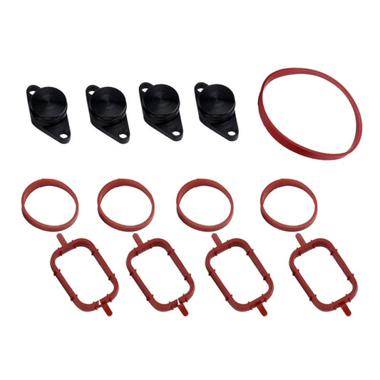 4x22mm Car Swirl Flap Air Intake Aluminum Gasket Remove Repair Kit(Black) by buy2fix