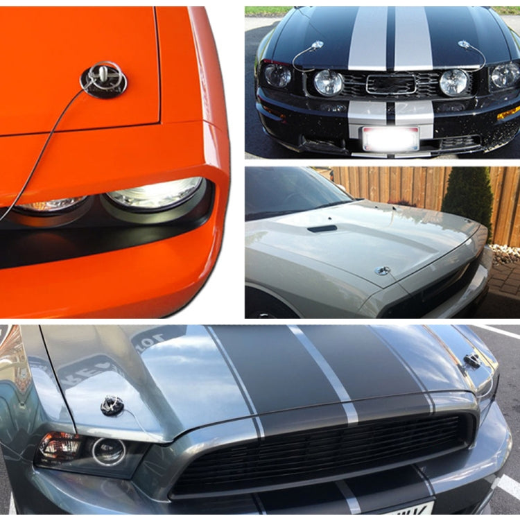 XH-6049 Car Universal Modified Racing Punch-free Aluminum Engine Hood Lock Cover(Red) by buy2fix