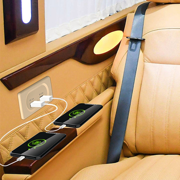 3.1A Short Cable RV Bus Modified Car Charger Dual USB Charger by buy2fix