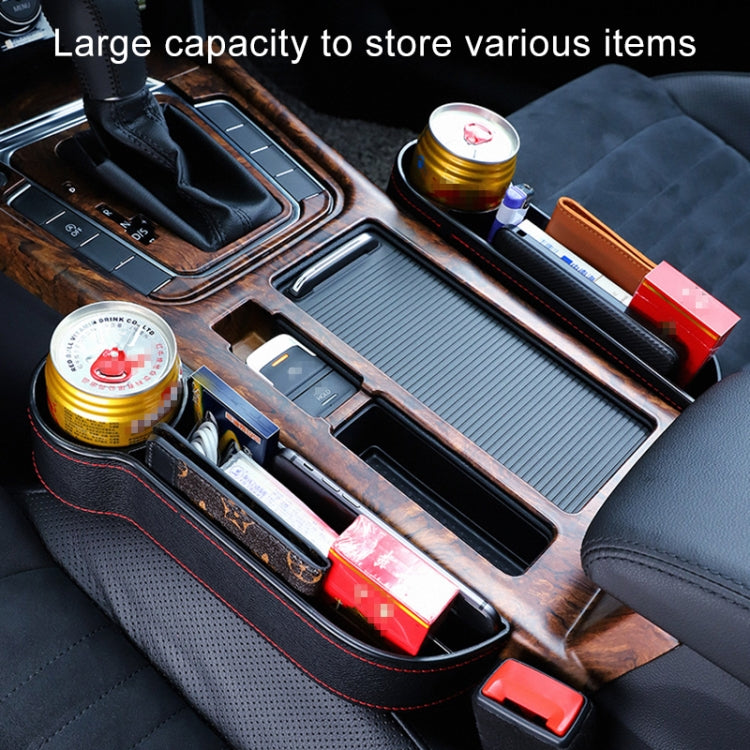 2 PCS Car Multi-functional Console Box Cup Holder Seat Gap Side Storage Box (Black) by buy2fix