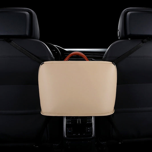 Car Front Seat Hanging Bag Storage Bag (Beige) by buy2fix