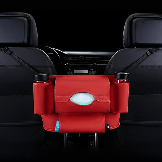 Car Front Seat Hanging Bag Paper Towel / Water Cup Storage Bag(Red) by buy2fix