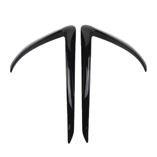 2 PCS Car Lamp Eyebrow Decorative Sticker Fog Lamp Frame for Tesla Model 3(Black) by buy2fix