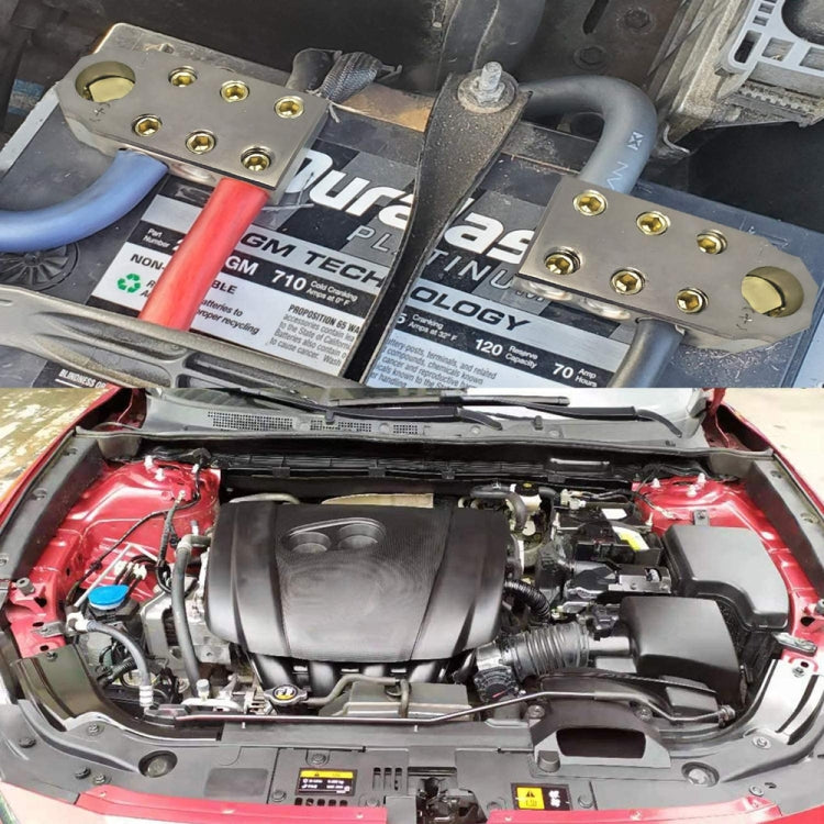 1 Pair Car Audio Modified Battery Connector Lead Acid Battery Terminal Connector by buy2fix