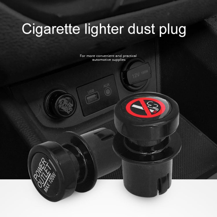 2 PCS / Set Car Cigarette Lighter Dust Cover Plug by buy2fix
