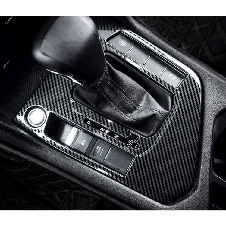 Car Carbon Fiber Gear Shift Panel Decorative Sticker for Volkswagen Tiguan L 2019-2021 by buy2fix