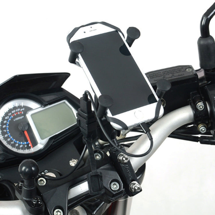 Quick Charging Waterproof Motorcycle USB Phone Charger Adapter, Cable Length: 2.27m by buy2fix