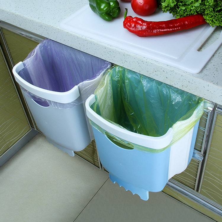 Car Folding Trash Can Household Kitchen Wall-mounted Ashbin(Grey) by buy2fix