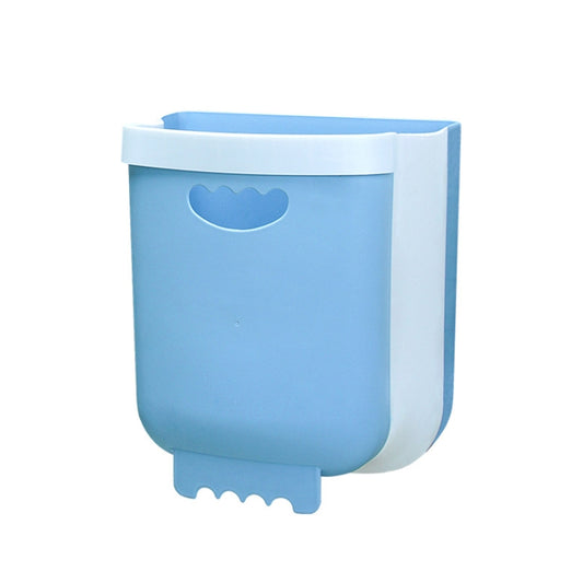 Car Folding Trash Can Household Kitchen Wall-mounted Ashbin(Blue) by buy2fix