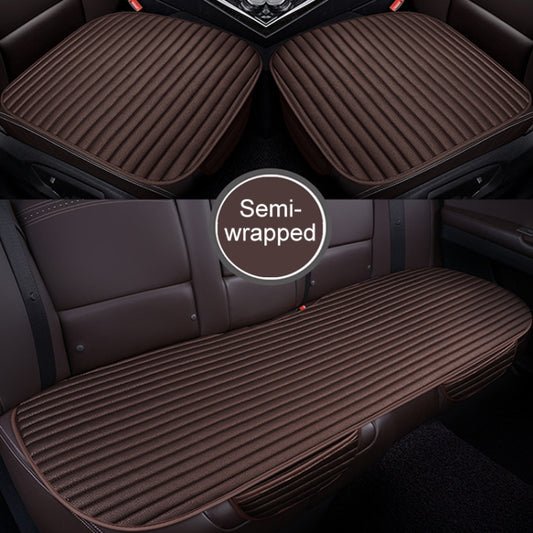 3 in 1 Car Seat Cushion Free Binding Half Inclusive Seat Mat Set (Coffee) by buy2fix