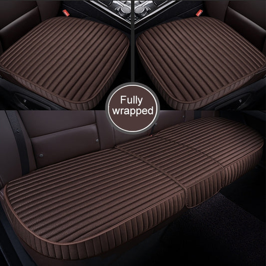 3 in 1 Car Seat Cushion Free Binding All Inclusive Seat Mat Set (Coffee) by buy2fix