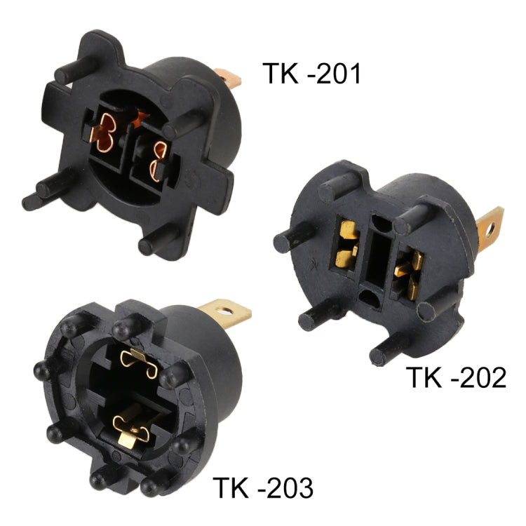 TK-203 1 Pair H7 Halogen Headlight Holder for Mazda 3 5 323 / Kawasaki ER6-F 2002-2005 by buy2fix