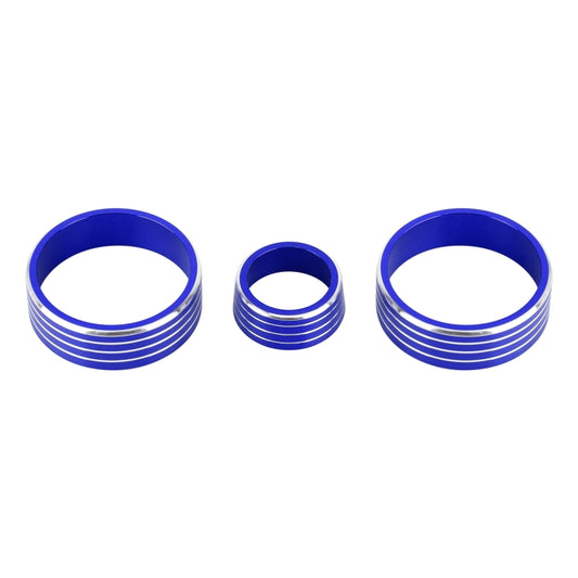 3 PCS Car Aluminum Alloy Air Conditioner Knob Case for Honda VEZEL / XR-V / Fit / GIENIA / City(Blue) by buy2fix