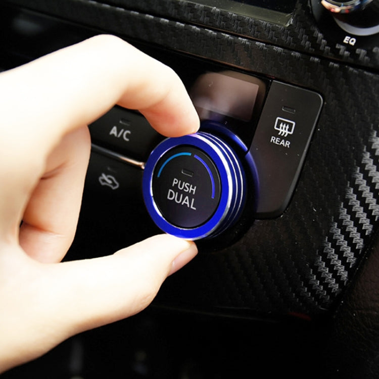 2 PCS Car Metal Air Conditioner Knob Case for Nissan X-TRAIL (Blue) by buy2fix