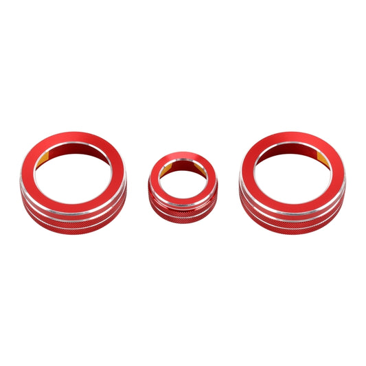 3 PCS Car Metal Air Conditioner Knob Case for Honda CR-V 2017(Red) by buy2fix