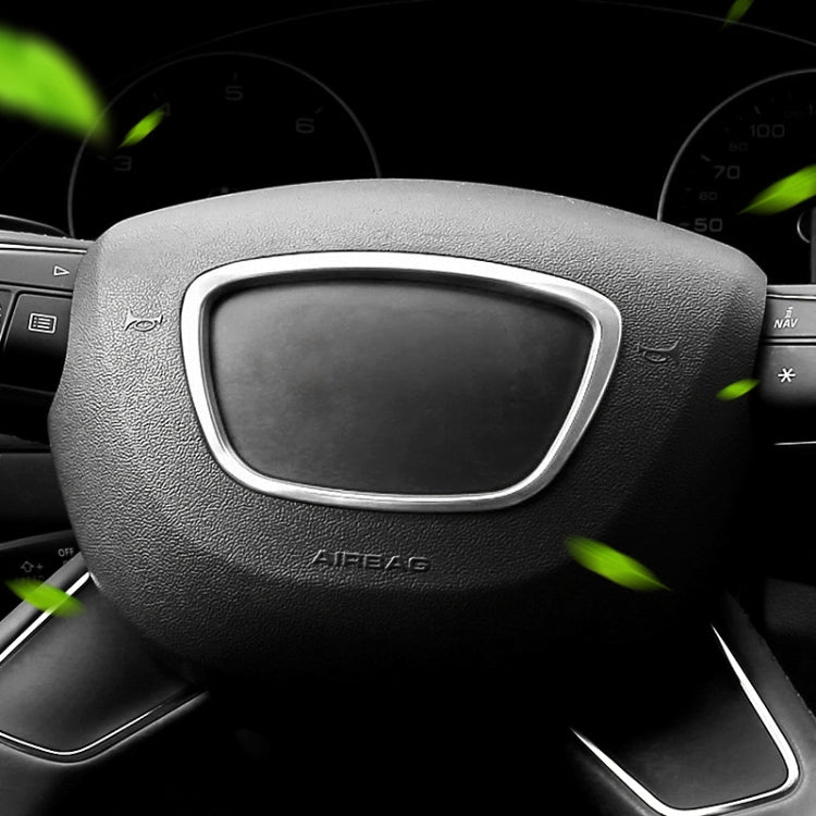 Car Auto Steering Wheel Ring Cover Trim Sticker Decoration for Audi (Silver) by buy2fix