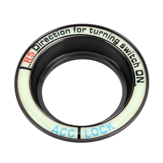 For Ford Fluorescent Aluminum Alloy Ignition Key Ring, Inside Diameter: 3.2cm (Black) by buy2fix