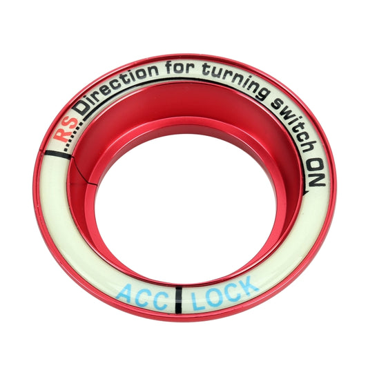 For Ford Fluorescent Aluminum Alloy Ignition Key Ring, Inside Diameter: 3.2cm (Red) by buy2fix