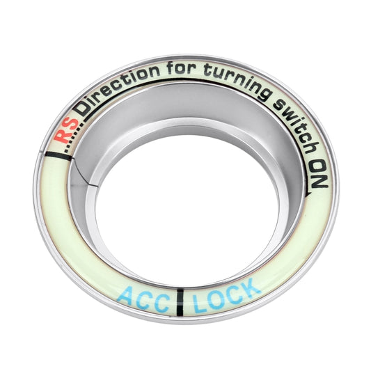 For Ford Fluorescent Aluminum Alloy Ignition Key Ring, Inside Diameter: 3.2cm (Silver) by buy2fix