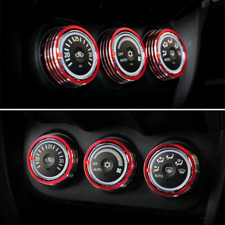 Car Metal Air Conditioner Knob Case for Mitsubishi ASX (Red) by buy2fix