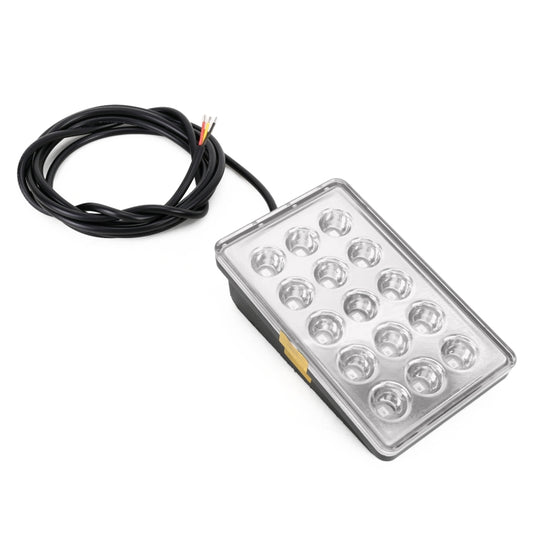 DC12V 1W Car Square Highlight Brake Lights Reversing Light with 15LEDs SMD-3528 (Transparent) by buy2fix