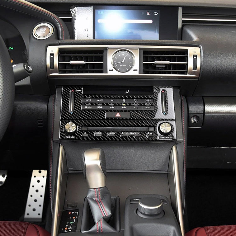 Car Carbon Fiber Air Conditioning CD Panel Decorative Sticker for Lexus IS250 2013-, Left Drive by buy2fix