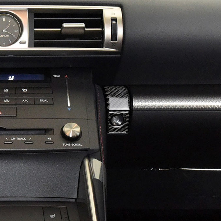 Car Carbon Fiber Storage Box Switch Decorative Sticker for Lexus IS250 2013-, Left Drive by buy2fix