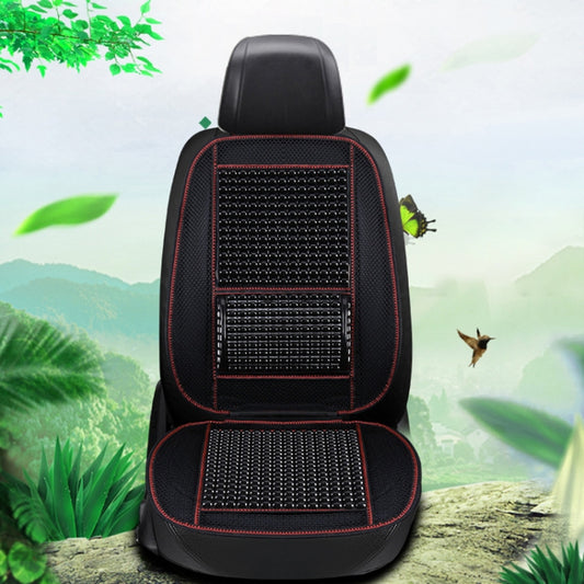 Car Seat Covers Summer Cool Imitation Wooden Beads Ventilation Breathable Seat Cushion(Black) by buy2fix
