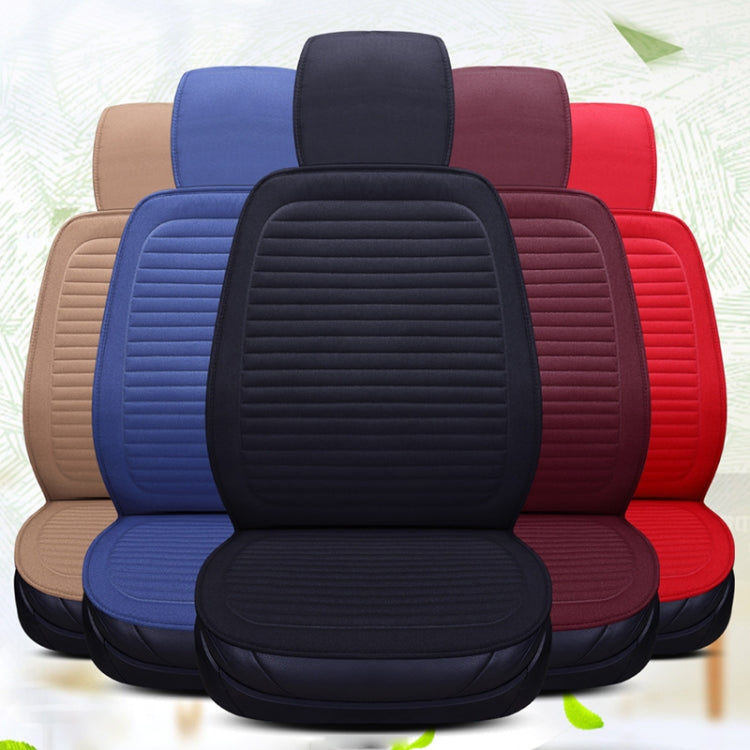 Car Four Seasons Linen Fabric Front Seat Cushion (Red) by buy2fix