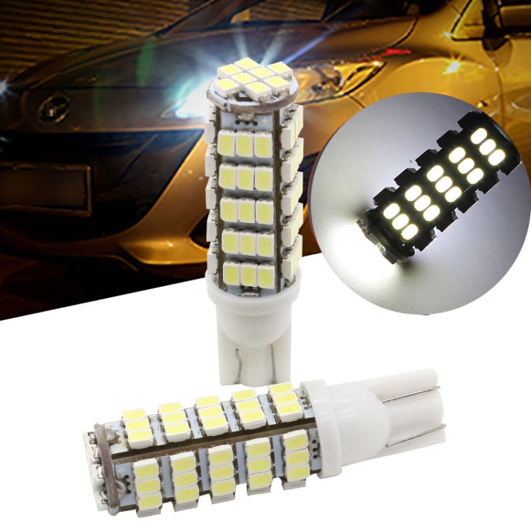 10 PCS T10 DC12V / 1.5W / 6500K / 75LM Car Clearance Lights Reading Lamp with 68LEDs SMD-3020 Lamp Beads by buy2fix