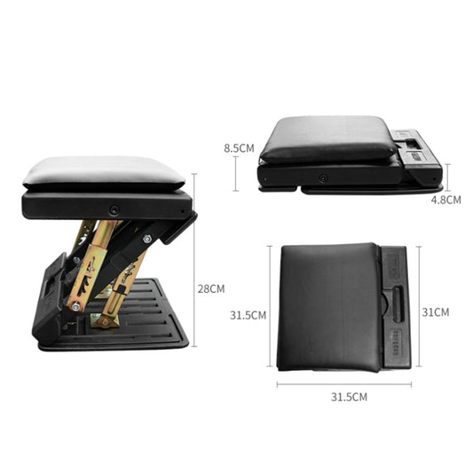 R-3600 Car Adjustable Footrest Ottomans Ergonomic Footstool (Black) by buy2fix