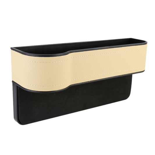 2 PCS Car Multi-functional Principal And Deputy Driver Seat Console Leather Box (Beige) by buy2fix