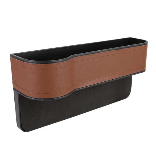 2 PCS Car Multi-functional Principal And Deputy Driver Seat Console Leather Box (Brown) by buy2fix
