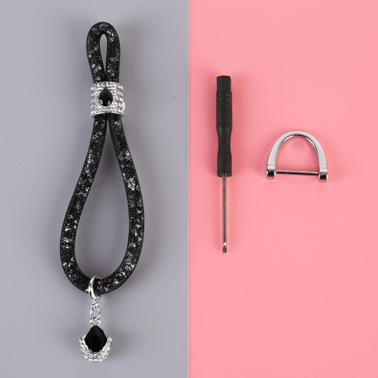 Car Diamond Metal + Plastic Keychain (Black) by buy2fix