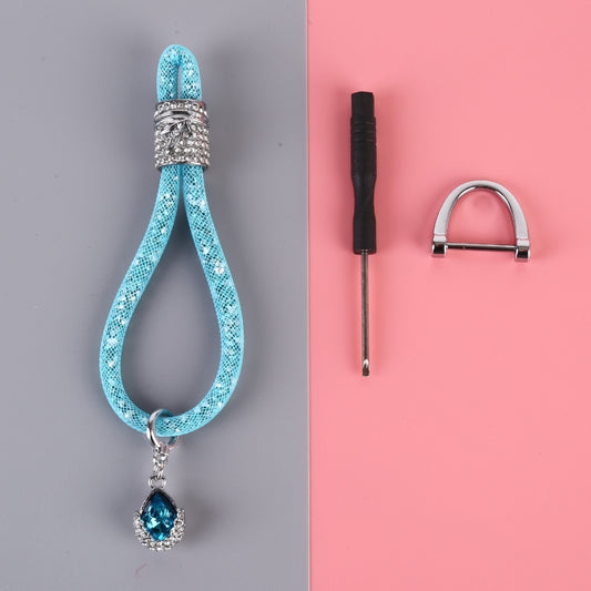 Car Diamond Metal + Plastic Keychain (Baby Blue) by buy2fix