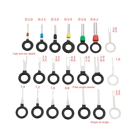 21 in 1 Car Plug Circuit Board Wire Harness Terminal Extraction Pick Connector Crimp Pin Back Needle Remove Tool by buy2fix