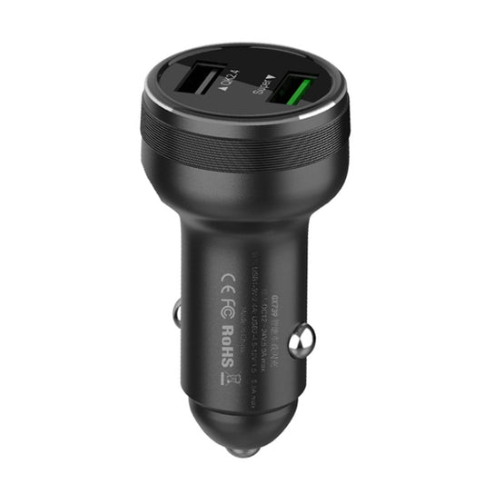 Dual USB 66W Car Flash Charger for OPPO / Huawei (Black) by buy2fix