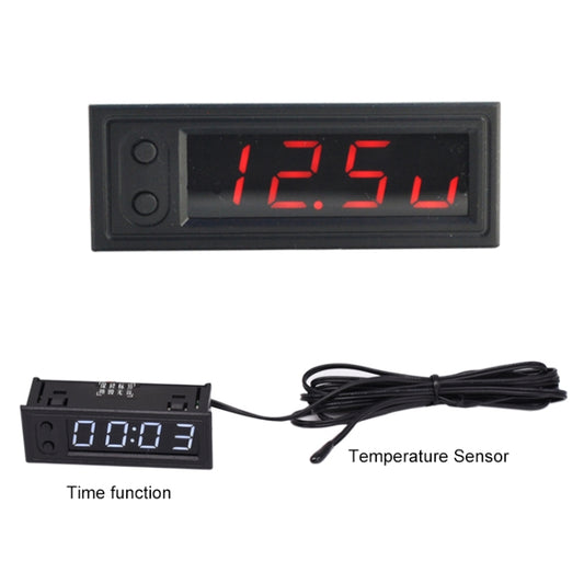 3 in 1 Car High-precision Electronic LED Luminous Clock + Thermometer + Voltmeter (Red) by buy2fix