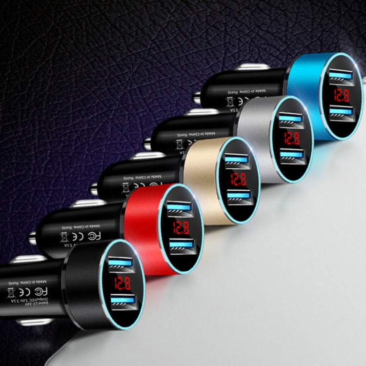 JMG-C016A 5V 3.1A Car Dual USB Charger with LED Display(Red) by buy2fix