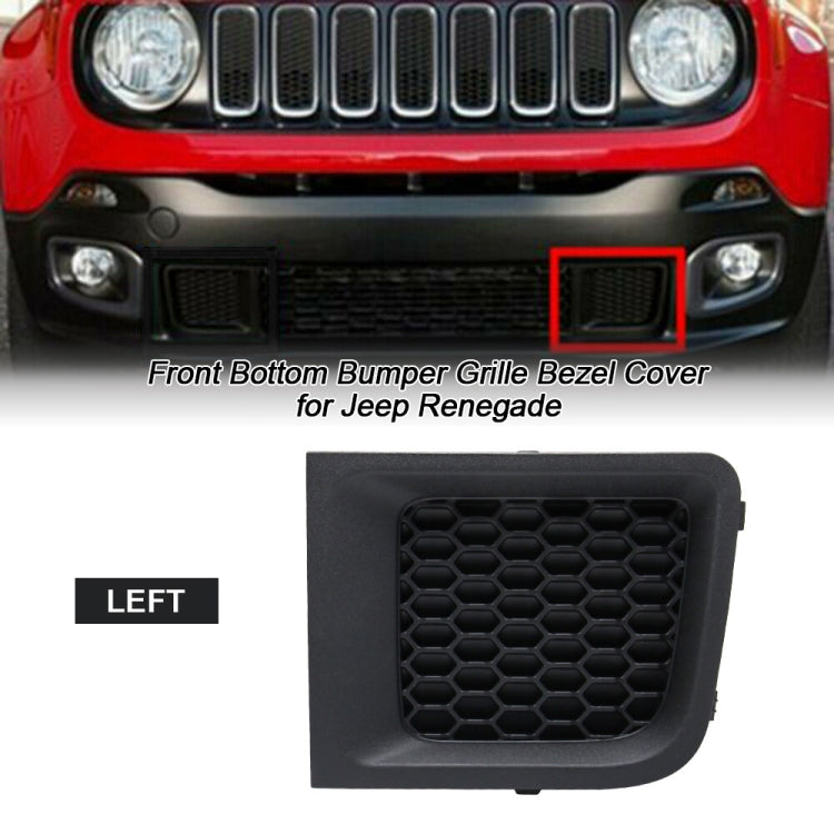 Car Left Front Bumper Lower Grille Bezel Cover for Jeep Renegade by buy2fix