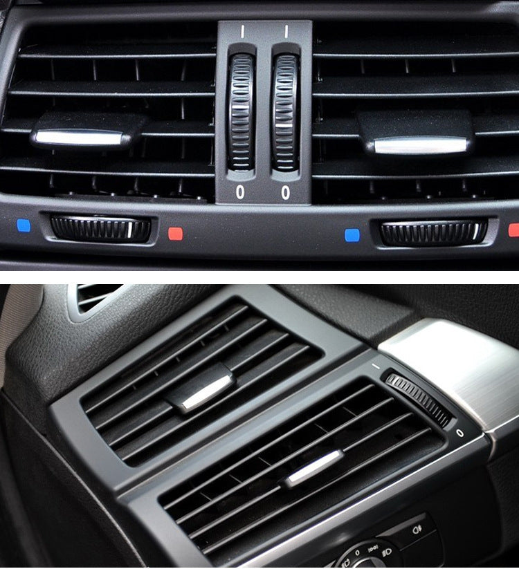 Car Front Air Conditioning Exhaust Switch Paddle Air Conditioning Leaf Clip for BMW X5 / X6, Left and Right Drive Universal by buy2fix