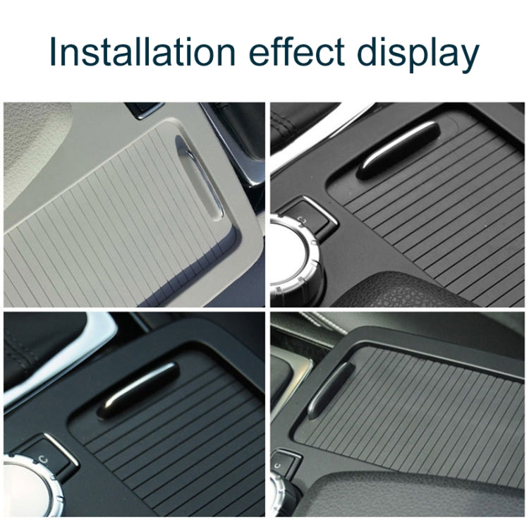 Car Water Cup Holder Roller Blind Zipper Storage Box Trim for Mercedes-Benz W204 / W212 2008-2015 (Beige) by buy2fix