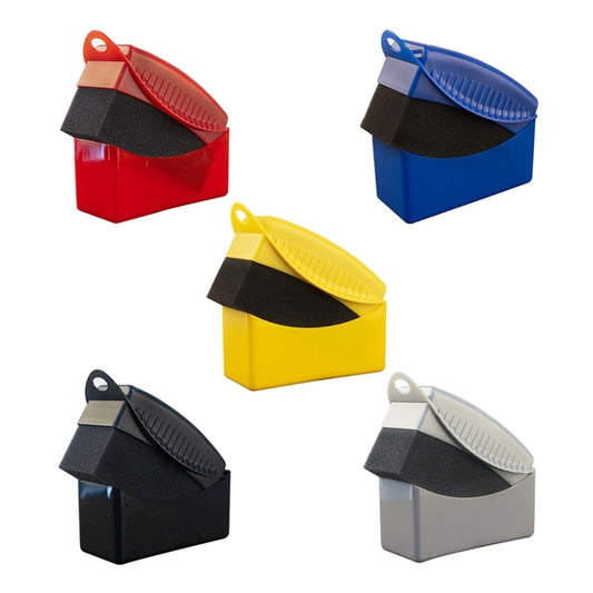 FJYS-01 Car Tires Polishing Waxing Oiling Sponge Brush with Cover, Size: 12x5.5x7cm, Random Color Delivery by buy2fix